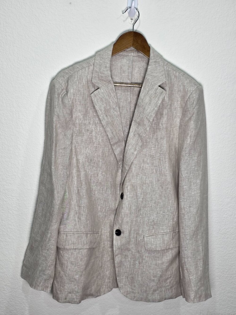 NWT Quince 100% European Linen Blazer Sport Coat Flax Beige Tan Size Medium